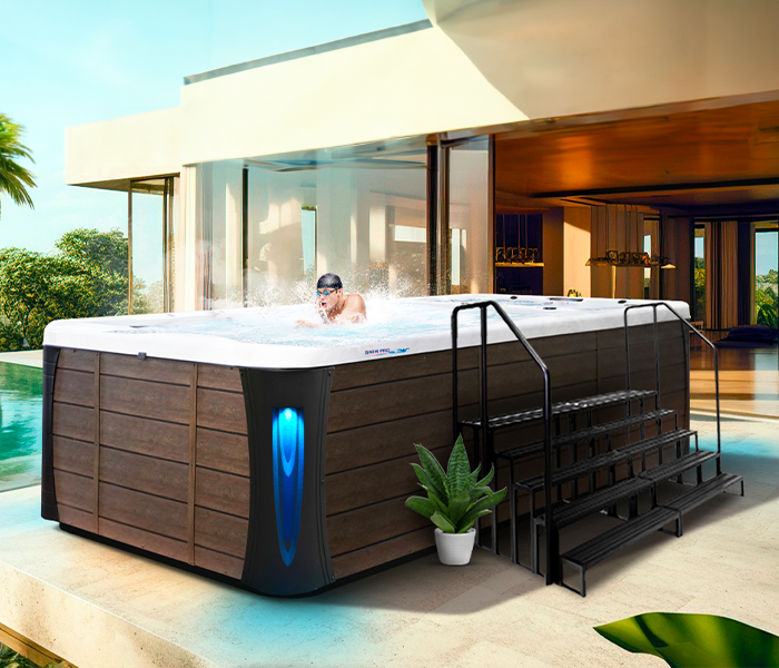 Calspas hot tub being used in a family setting - Hyde Park